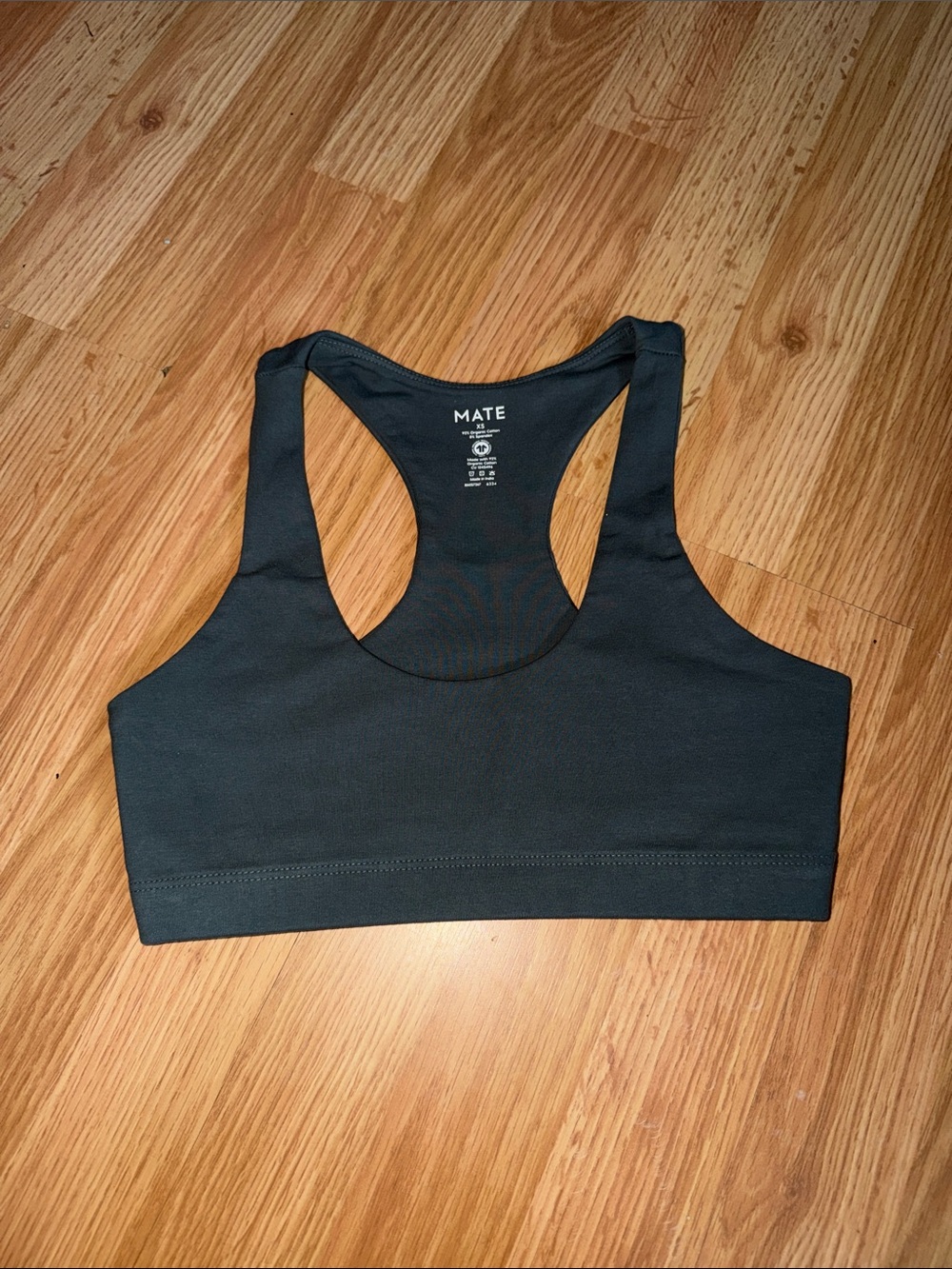 Mate The Label Organic Cotton Sports Bra Size XS